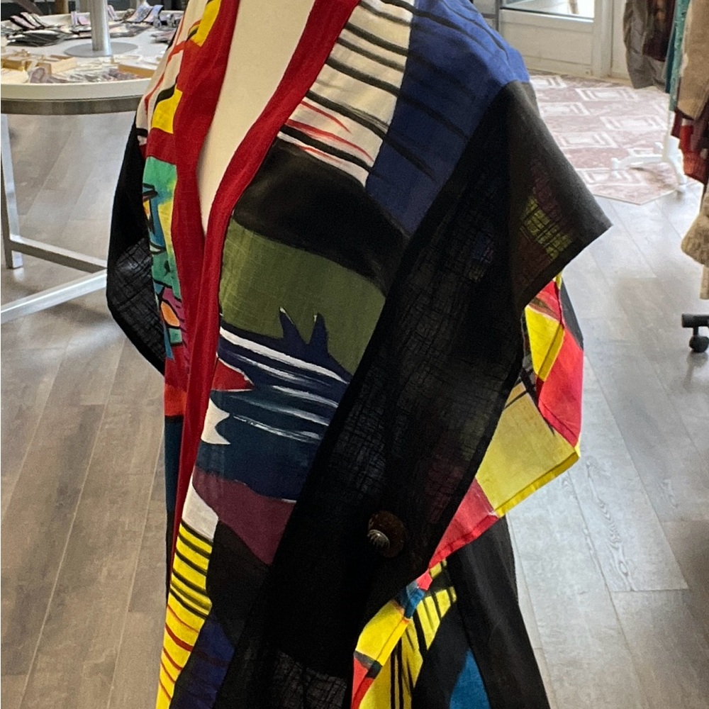 Colorful Abstract Women's Kimono - Picture 2 of 8